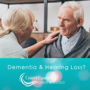 Woman looking at man suffering from dementia