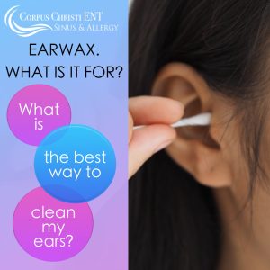 Woman cleaning out her earwax
