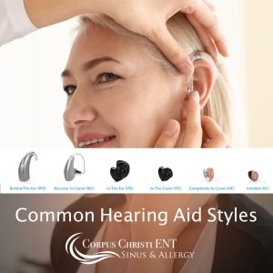 Woman getting fitted with a hearing aid