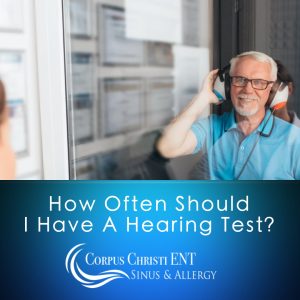 Man having his hearing tested