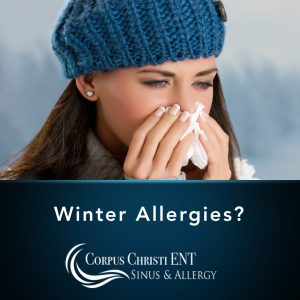 Woman dealing with winter allergies