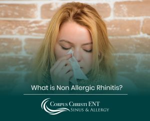 Woman suffering from non-allergic rhinitis